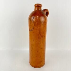 Antique Stoneware Victoria Brunnen Oberlahnstein No 3 Clay Water Bottle Jug